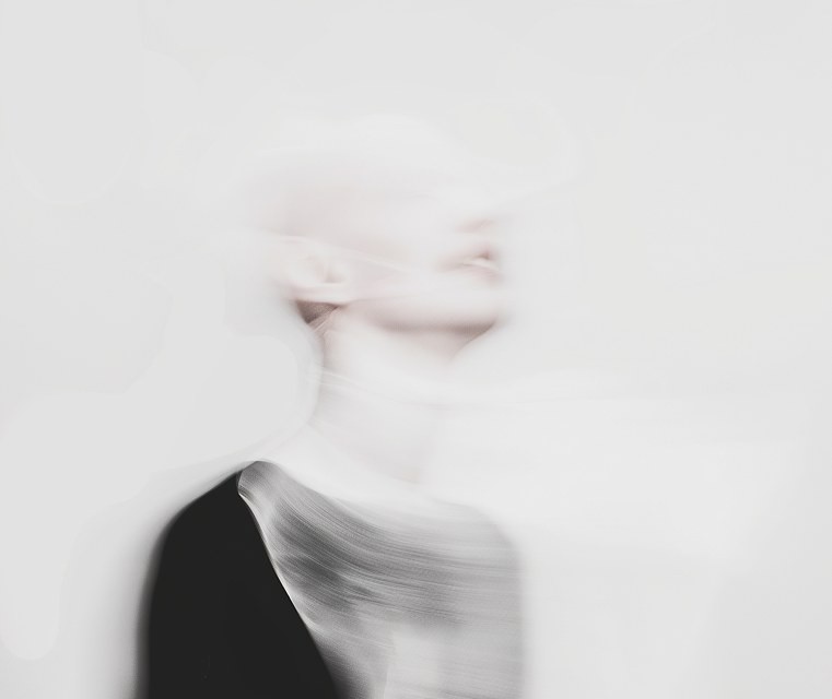 Abstract motion-blurred portrait