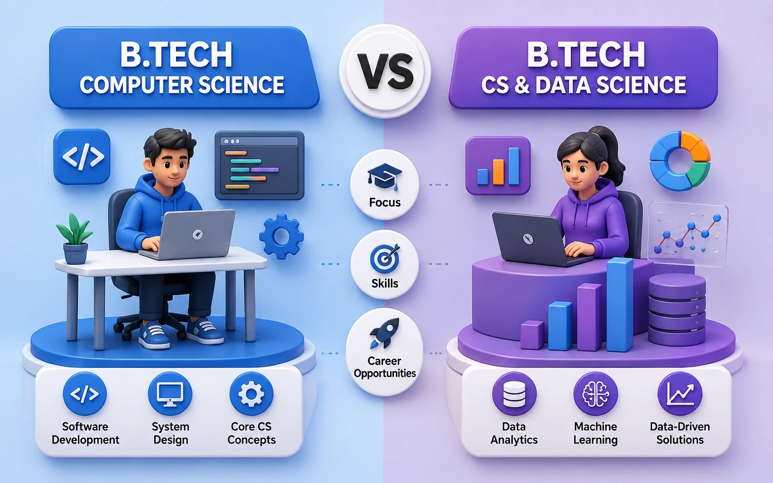 btech data science vs btech computer science