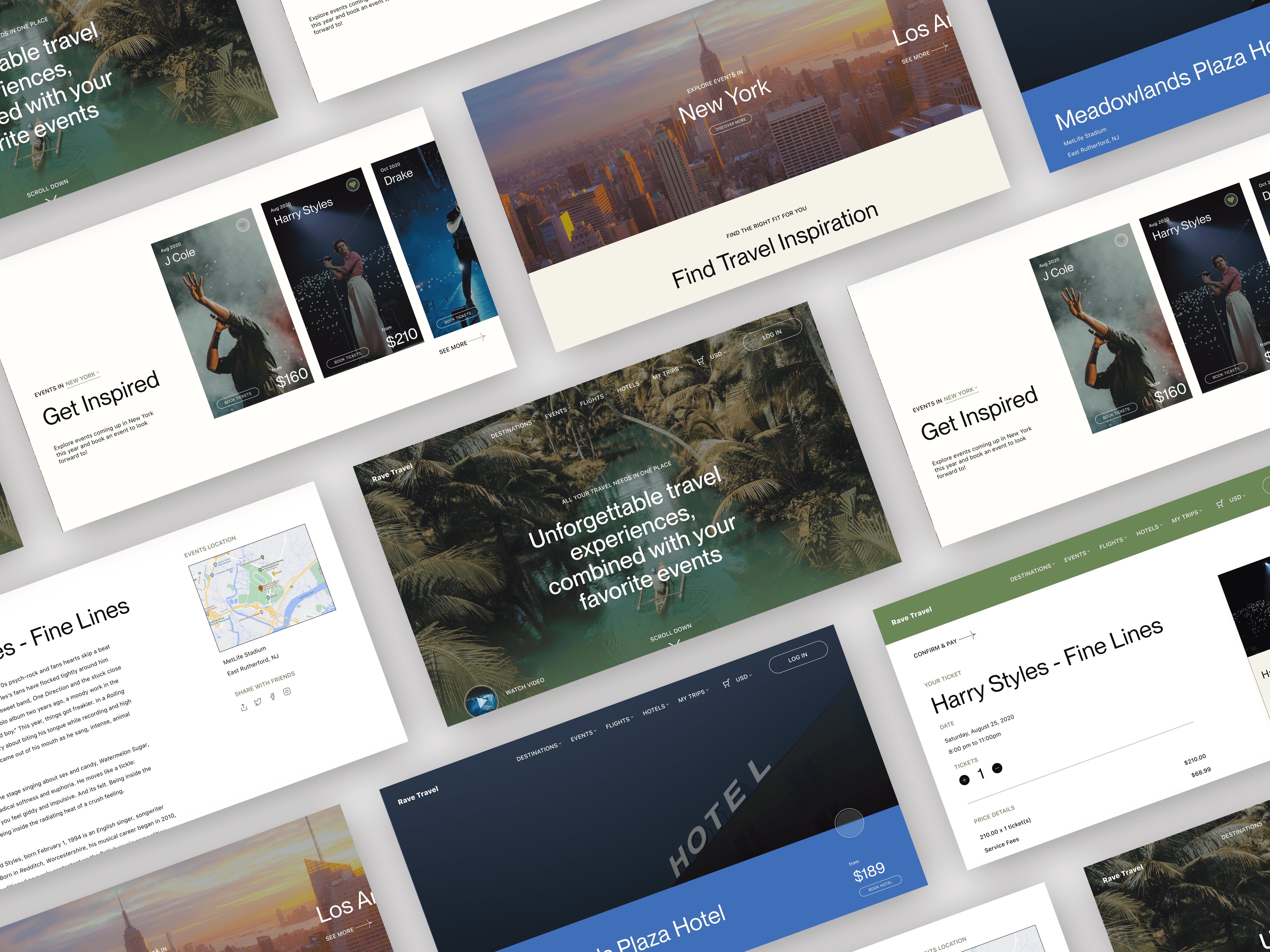 Ipads screens showing the different tabs of the easydesk app