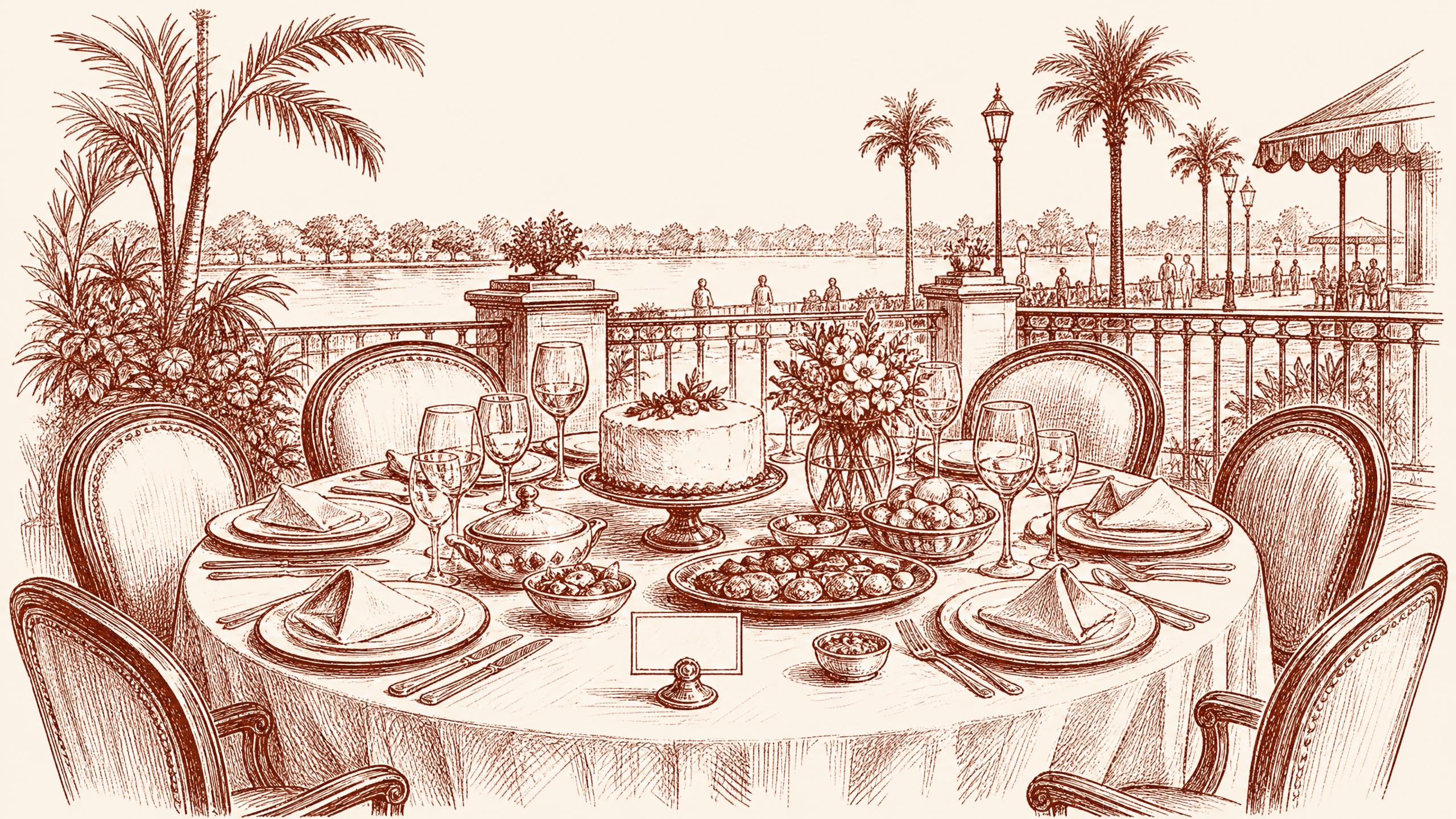 A single milestone-birthday table prepared for several generations, with cushioned chairs -- birthday dinner tampa