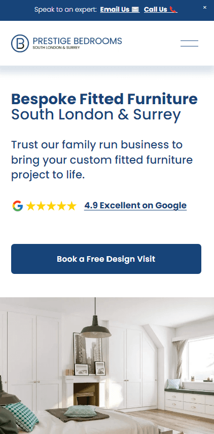 Professional Squarespace website with custom styling and brand integration