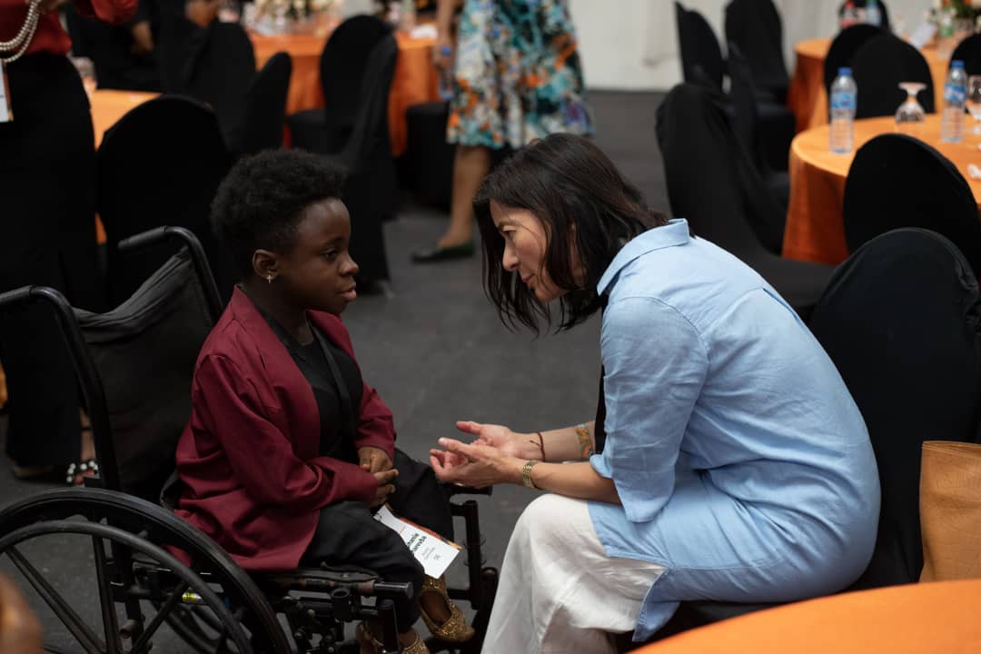 Stephanie Egharevba speaking for master card foundation 2024