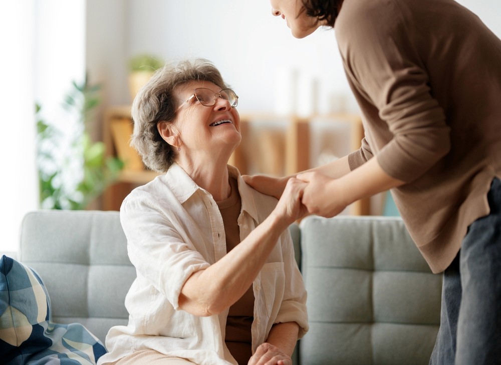 women helping old women