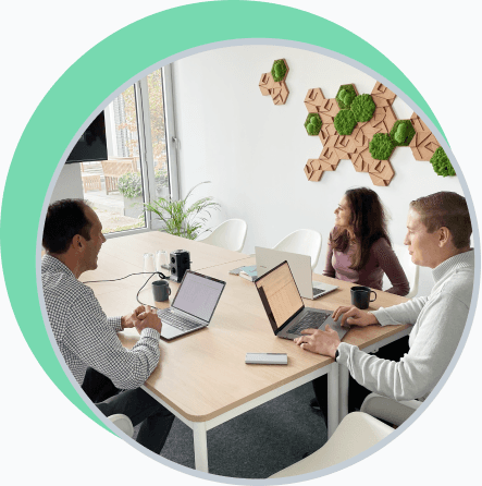 Knowtrex team working in the office