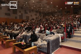 Rear view of black car