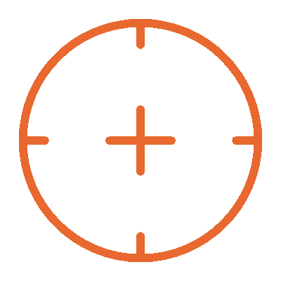 Animated orange crosshair icon