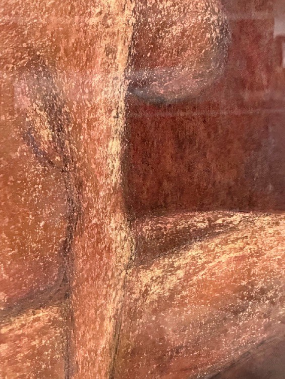 Earth Mourning, 2019. Pastel on paper. by Barbara Walker.