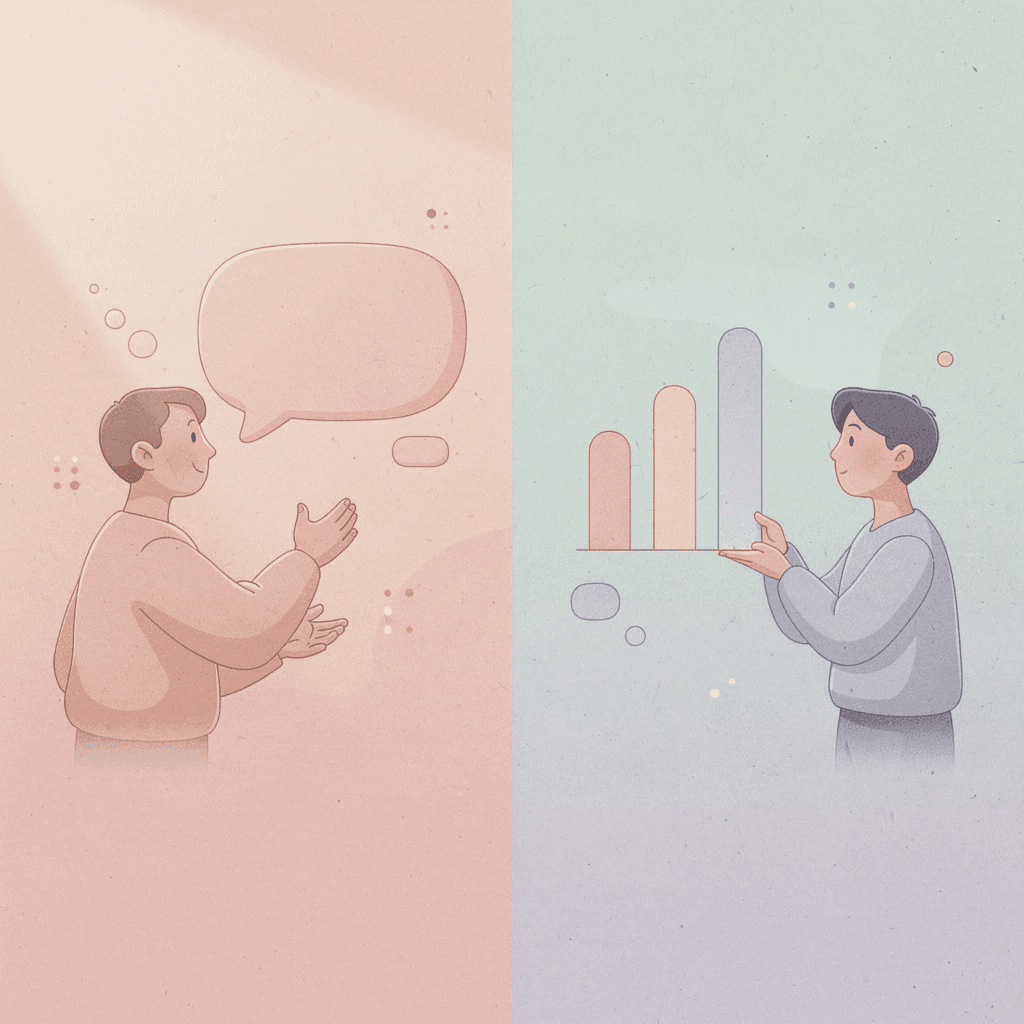 Two people from different regions struggling to communicate despite speaking Arabic