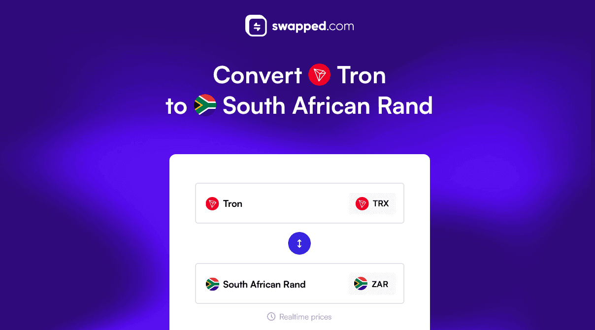 Convert Tron (TRX) to South African Rand (ZAR)