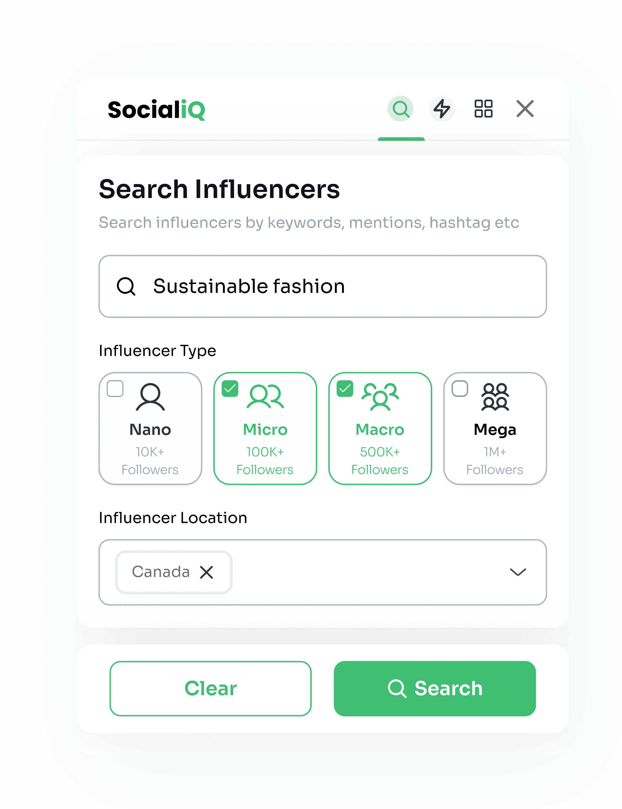 Screenshot of SocialiQ 2.0 