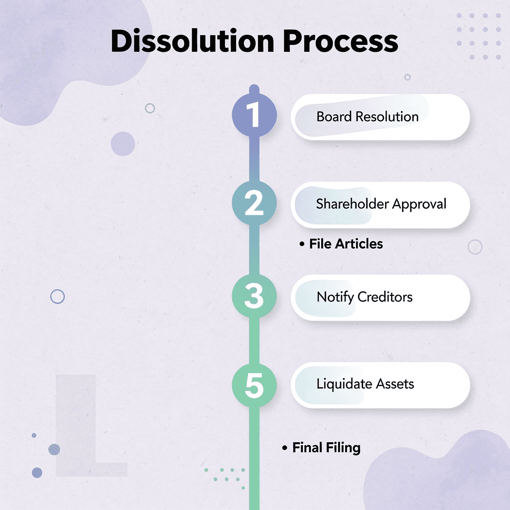 Six-step Massachusetts corporation dissolution process