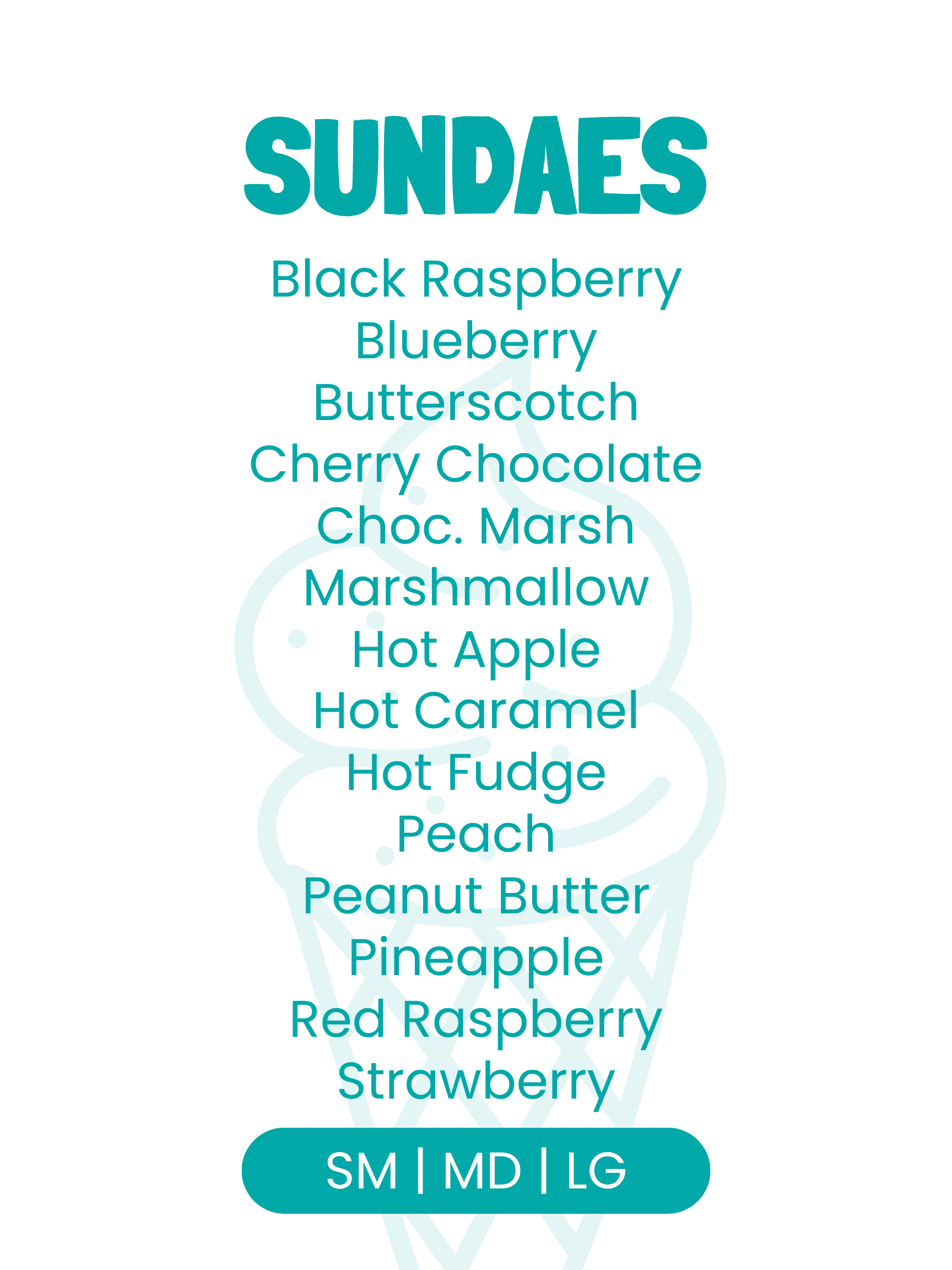 Regular Sundae Options