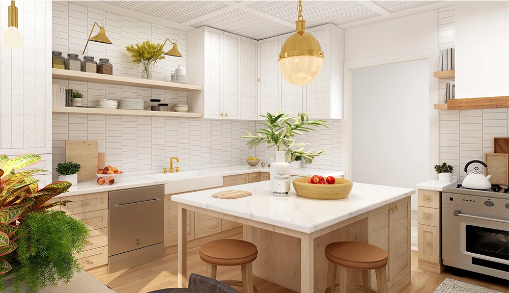 magic plan used to plan and estimate modern kitchen renovation layouts with finishes and fixtures