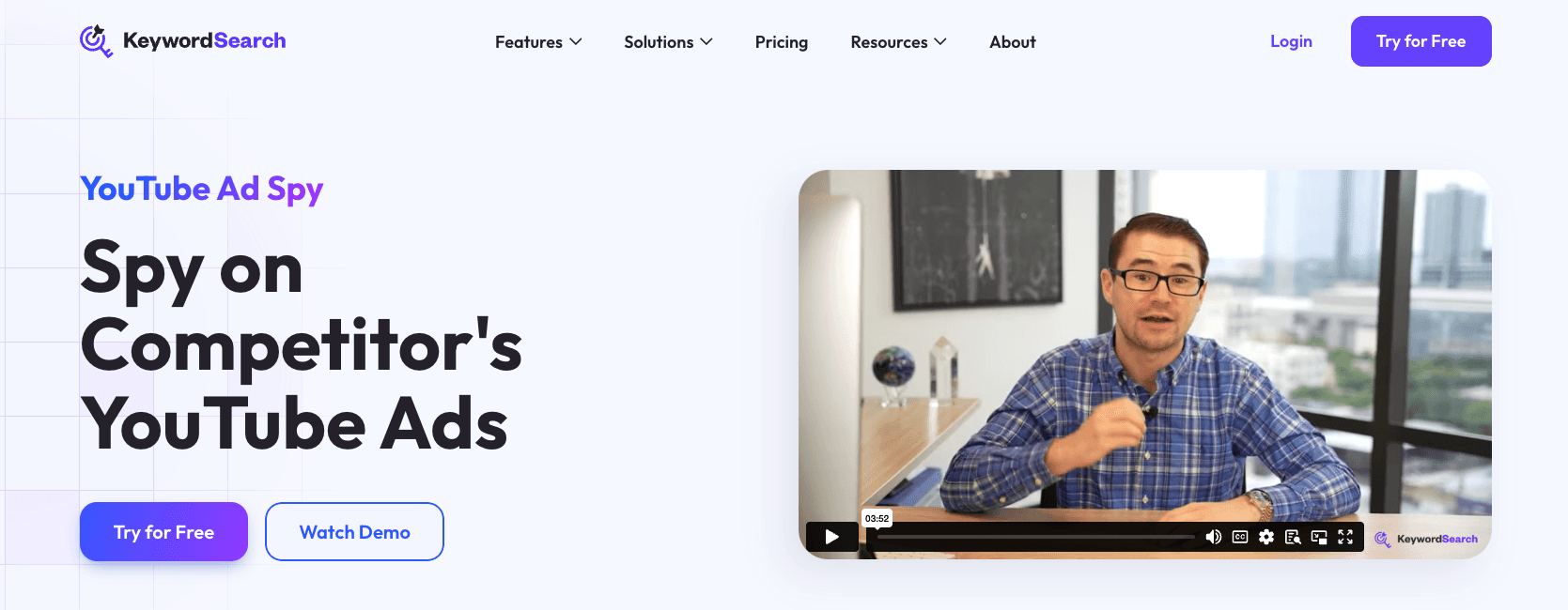 KeywordSearch YouTube Ad Spy Website