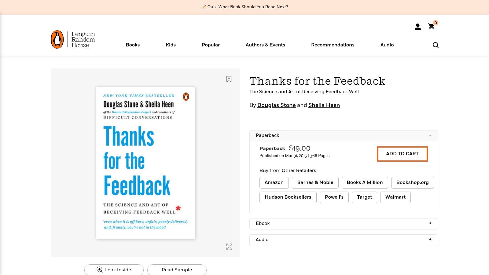 Thanks for the Feedback: The Science and Art of Receiving Feedback Well