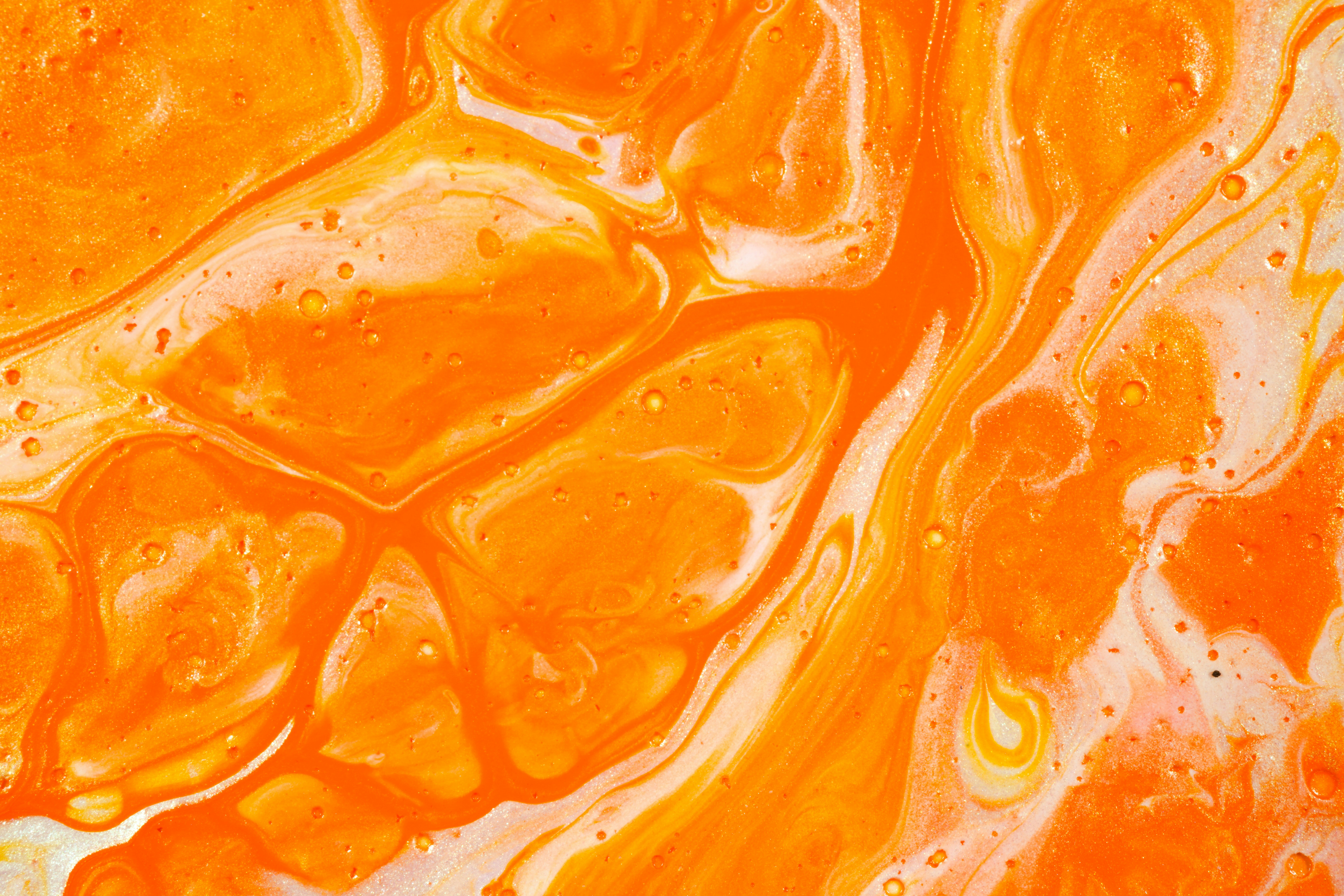 orange and blue abstract painting