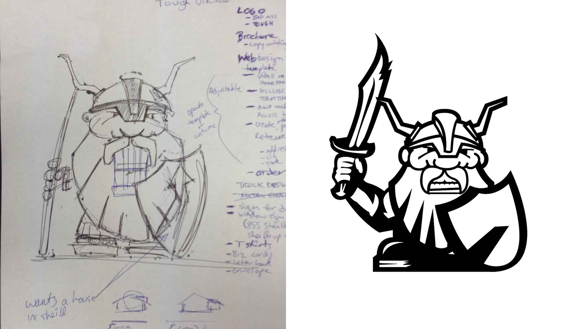 viking logo sketch