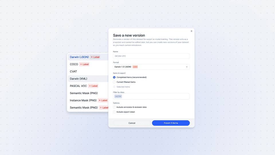 Exporting data from Darwin