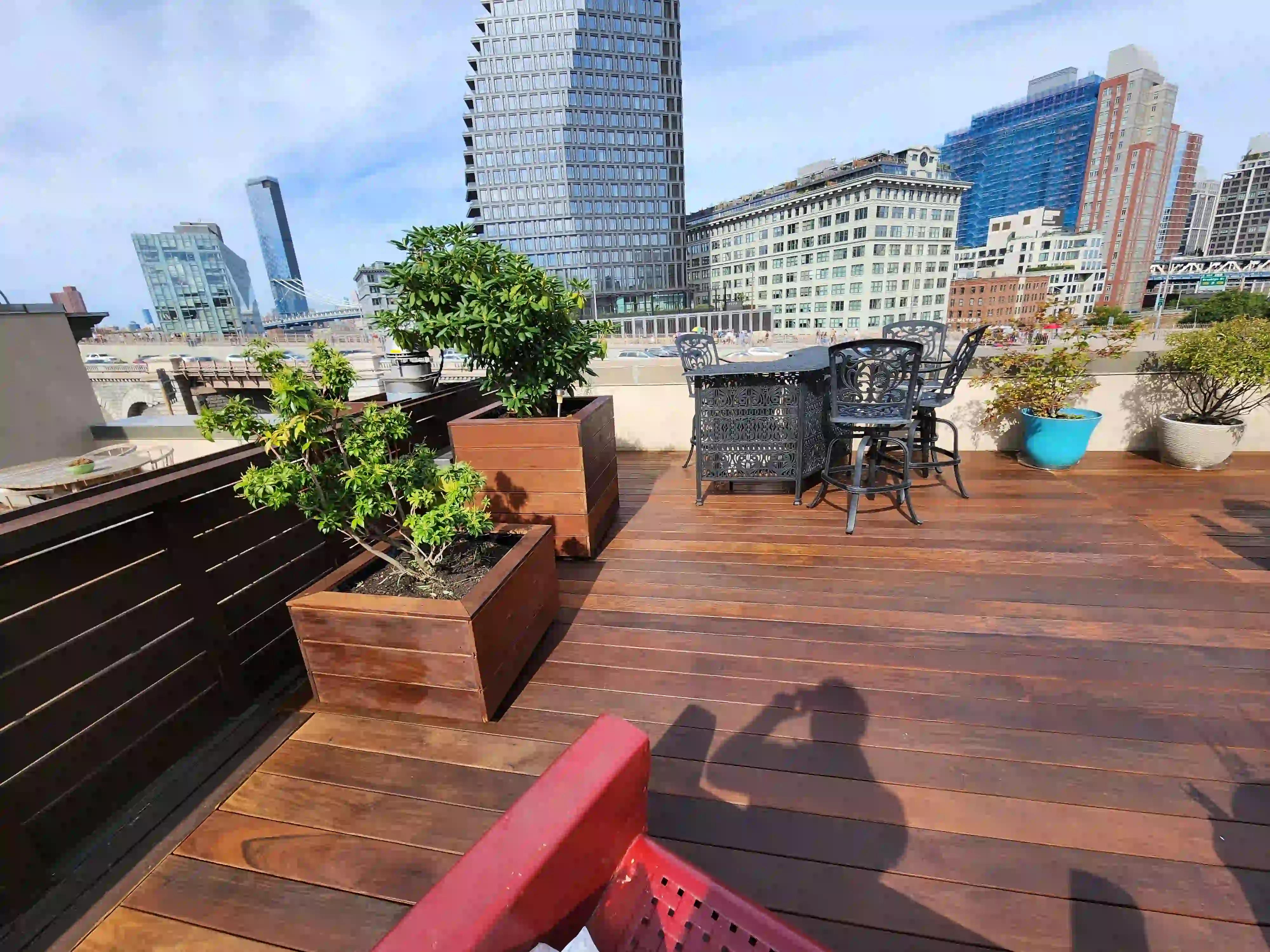 Beautiful Ipe rooftop deck in Brooklyn Heights, Brooklyn completed by Jewel Construction