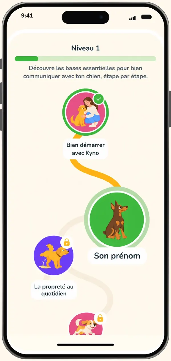 Le parcours guidé Kyno sur iPhone