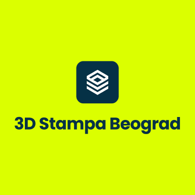 3d stampa beograd logo na svetloj povrsini