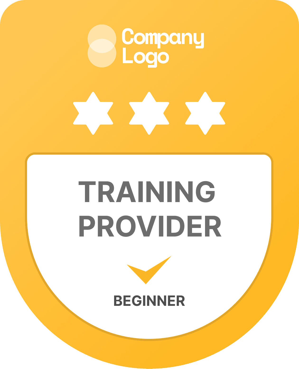 Wauld - Simple and bright yellow completion badge template