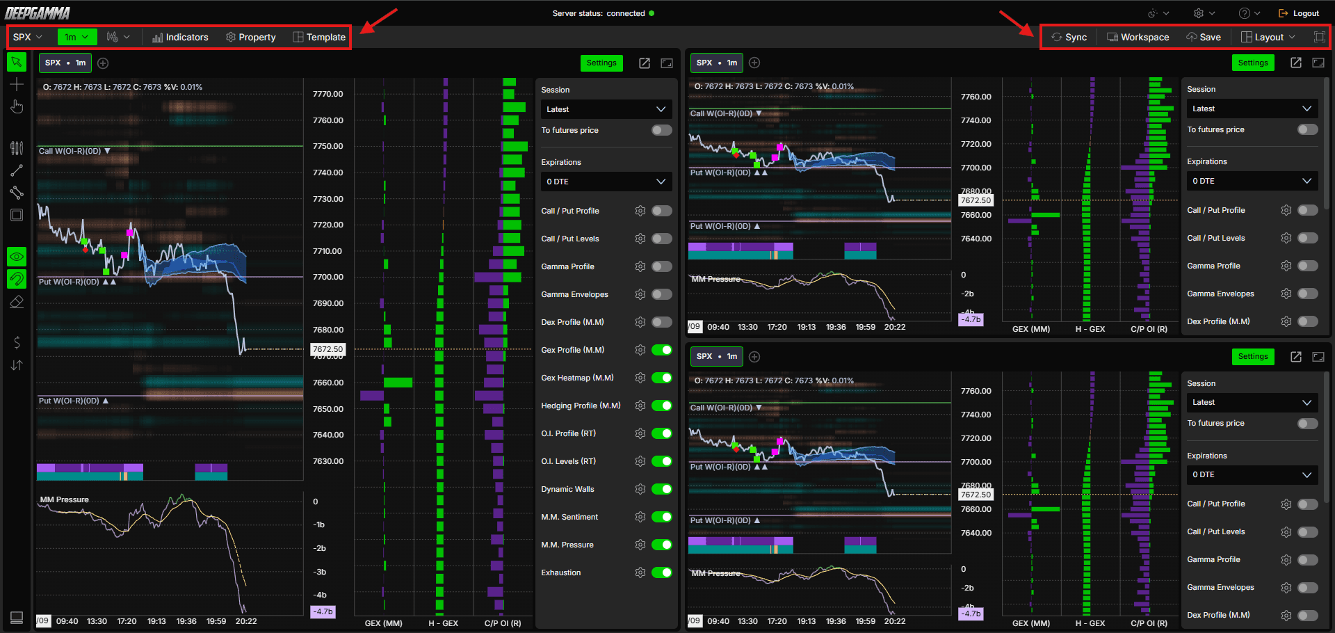 DeepGamma Web - Platform Overview. Menu Bar screenshot 5.