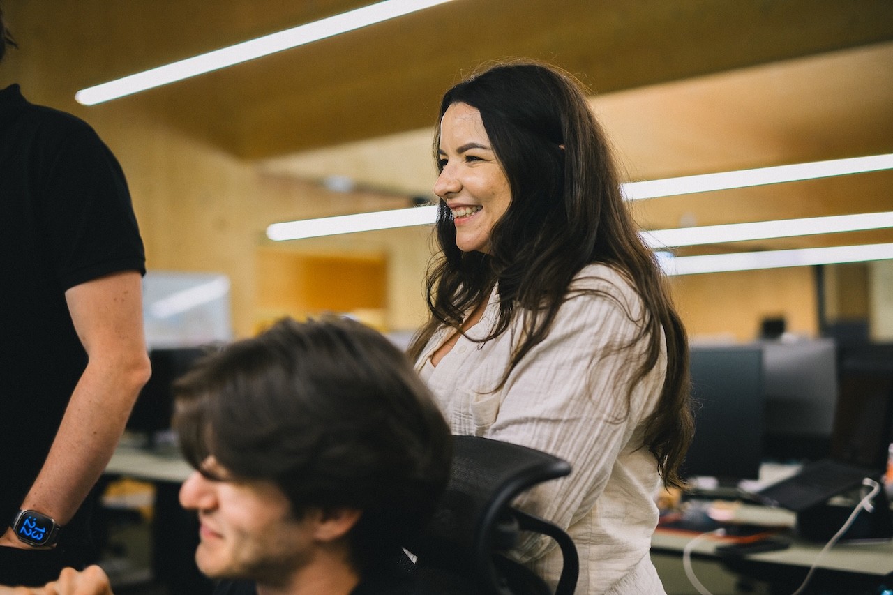 A woman employee of AdMove