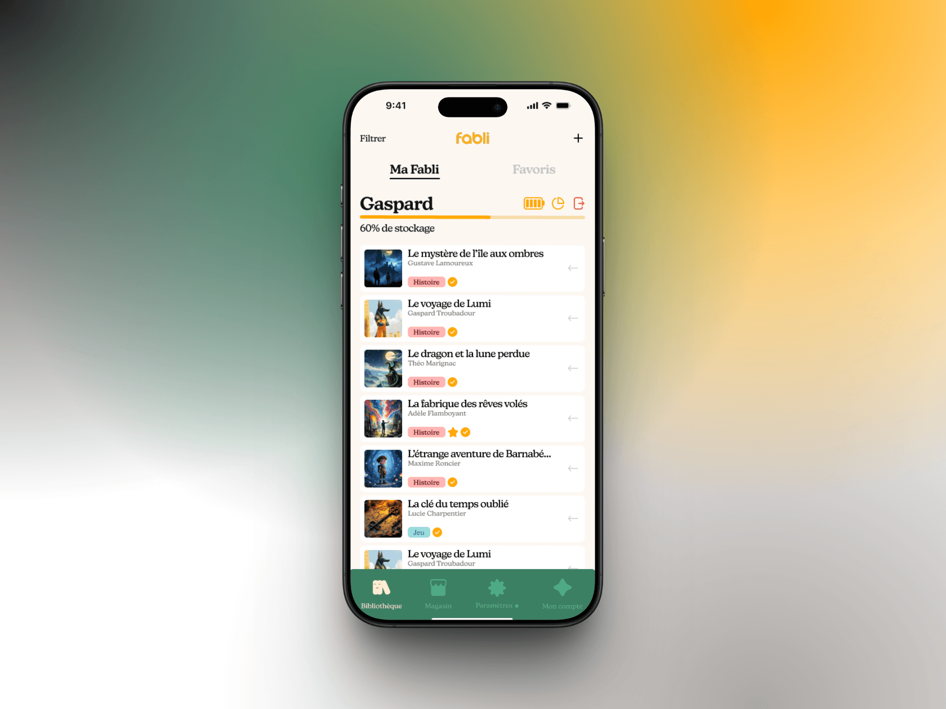 Application compagnon Fabli