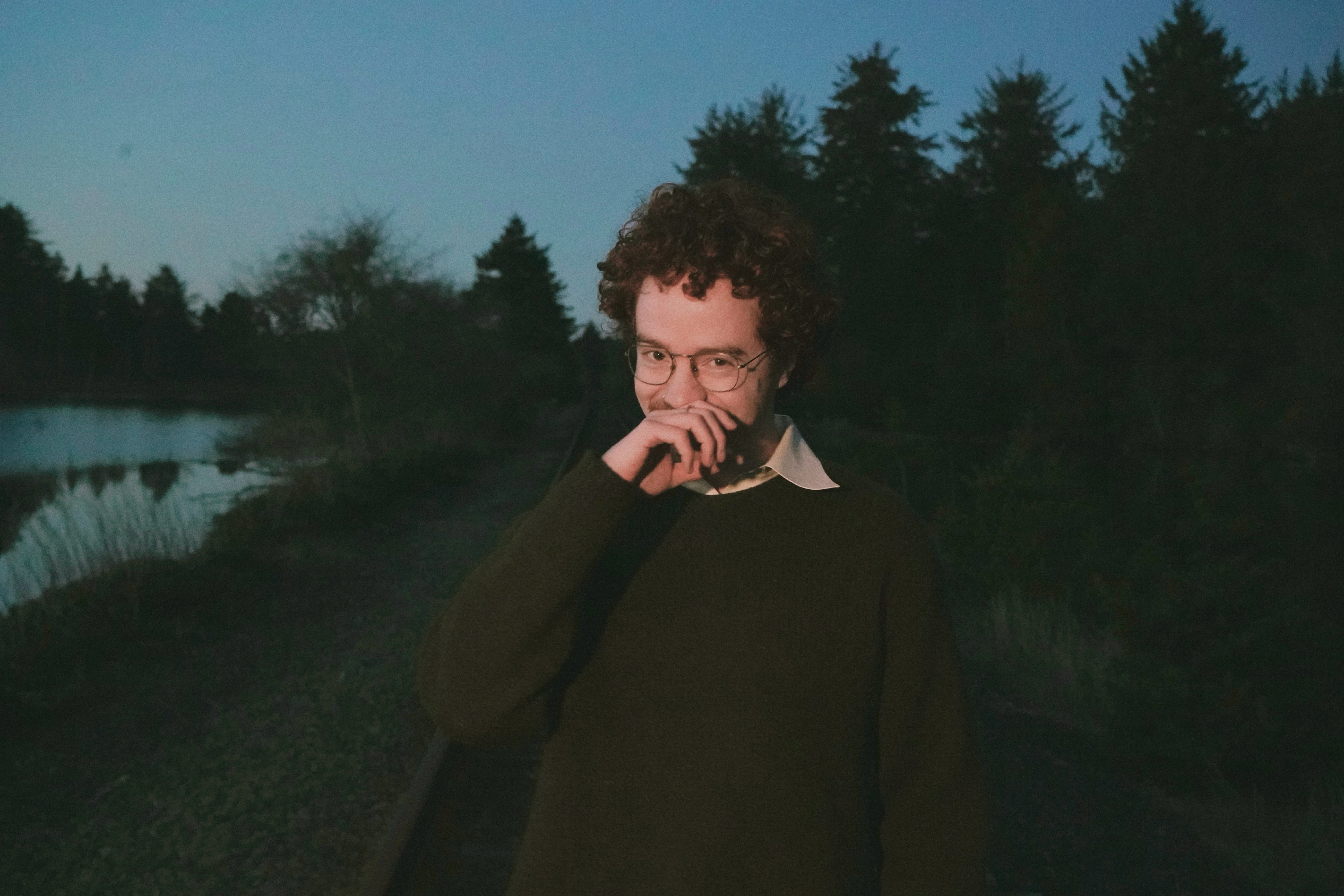 Gray Andrus-Merriner himself, blushing at sunset