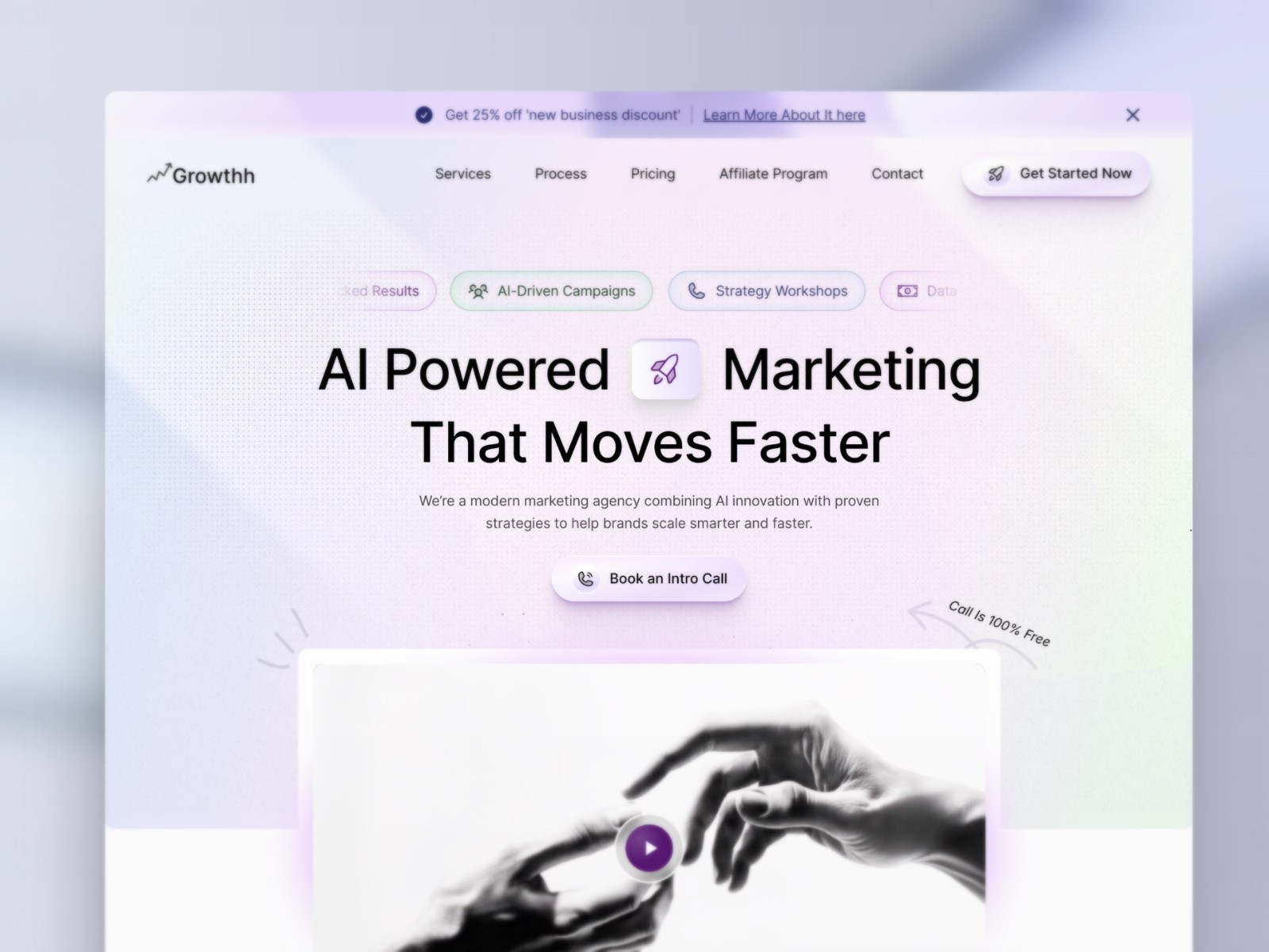 Marketingz — 动效彩色 AI 产品官网设计灵感