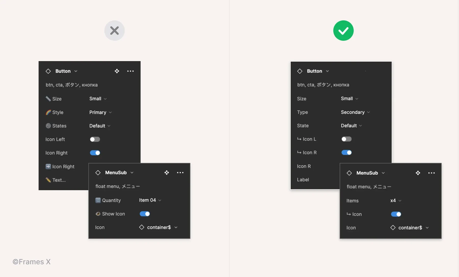 Tips for component properties in Figma