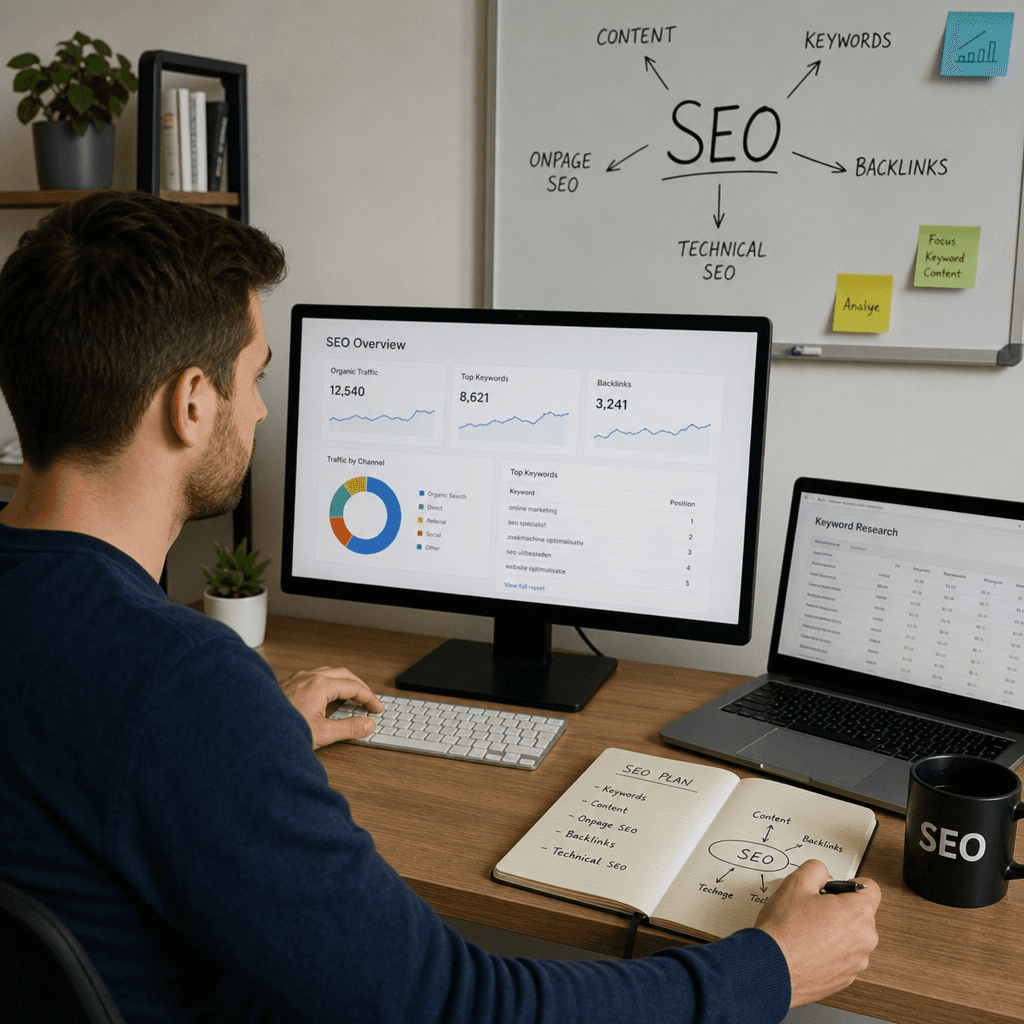 SEO specialist aan het werk
