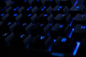 Vue sur les touches d'un clavier d'ordinateur