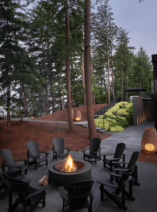 Beautiful landscaped garden with greenery and outdoor design elements.