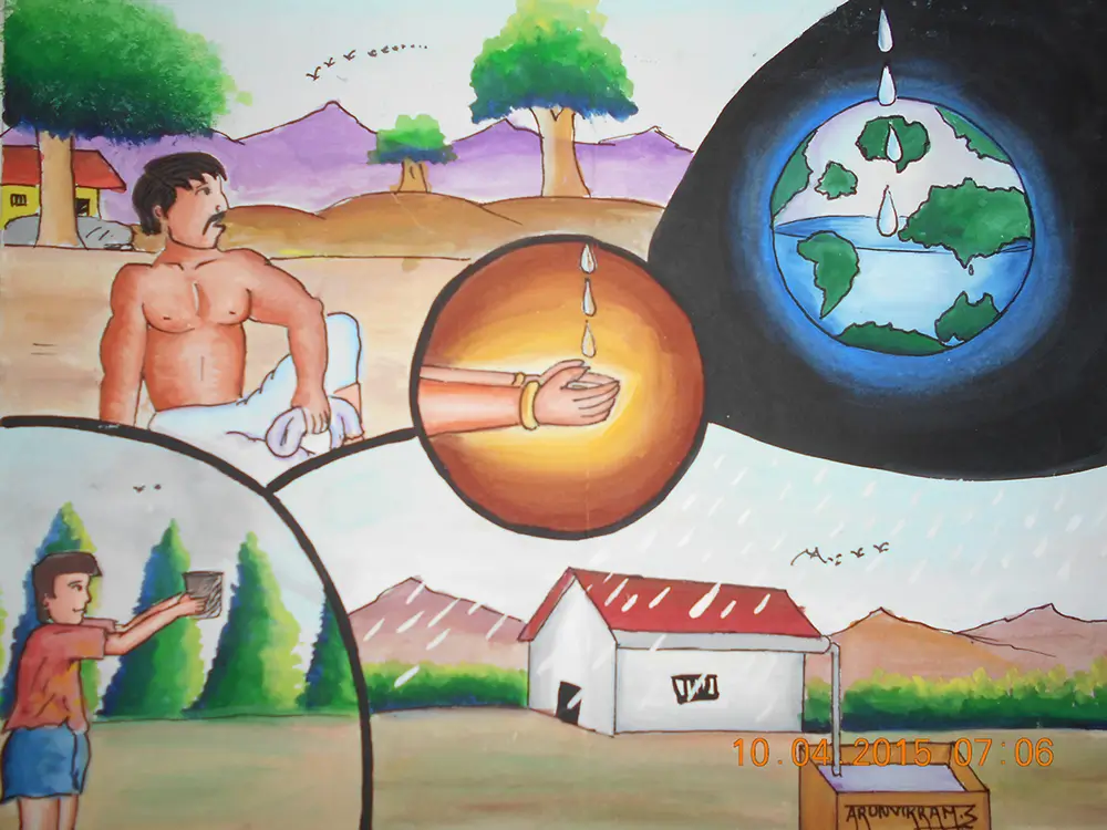 save rain water painting