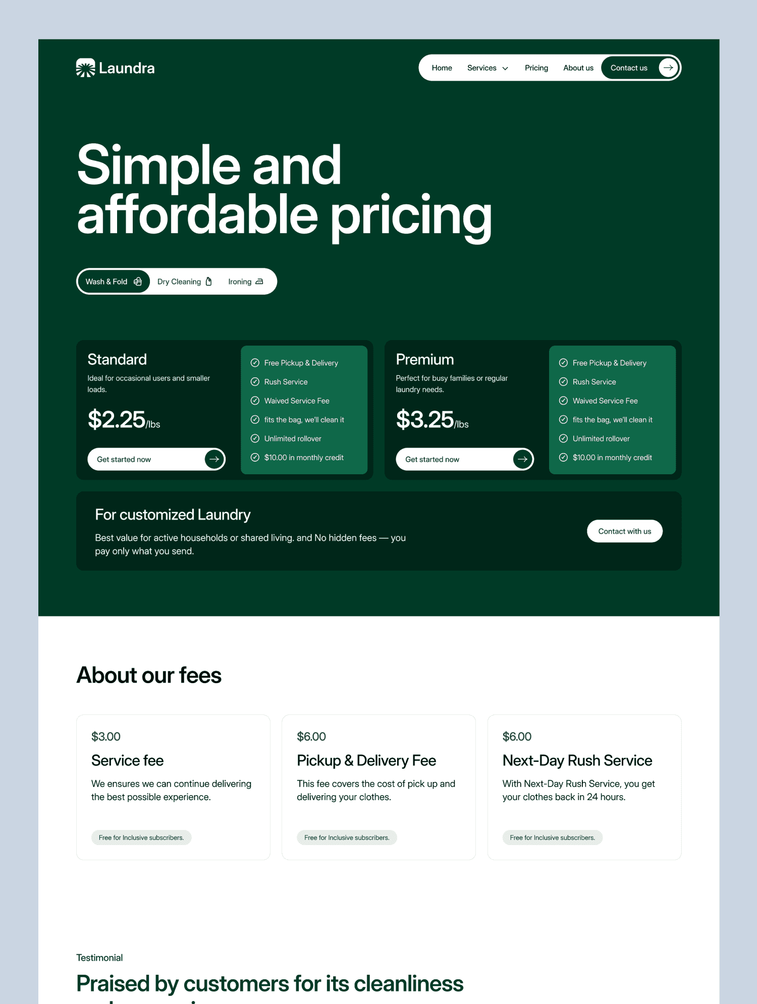 Laundry Service Business Template