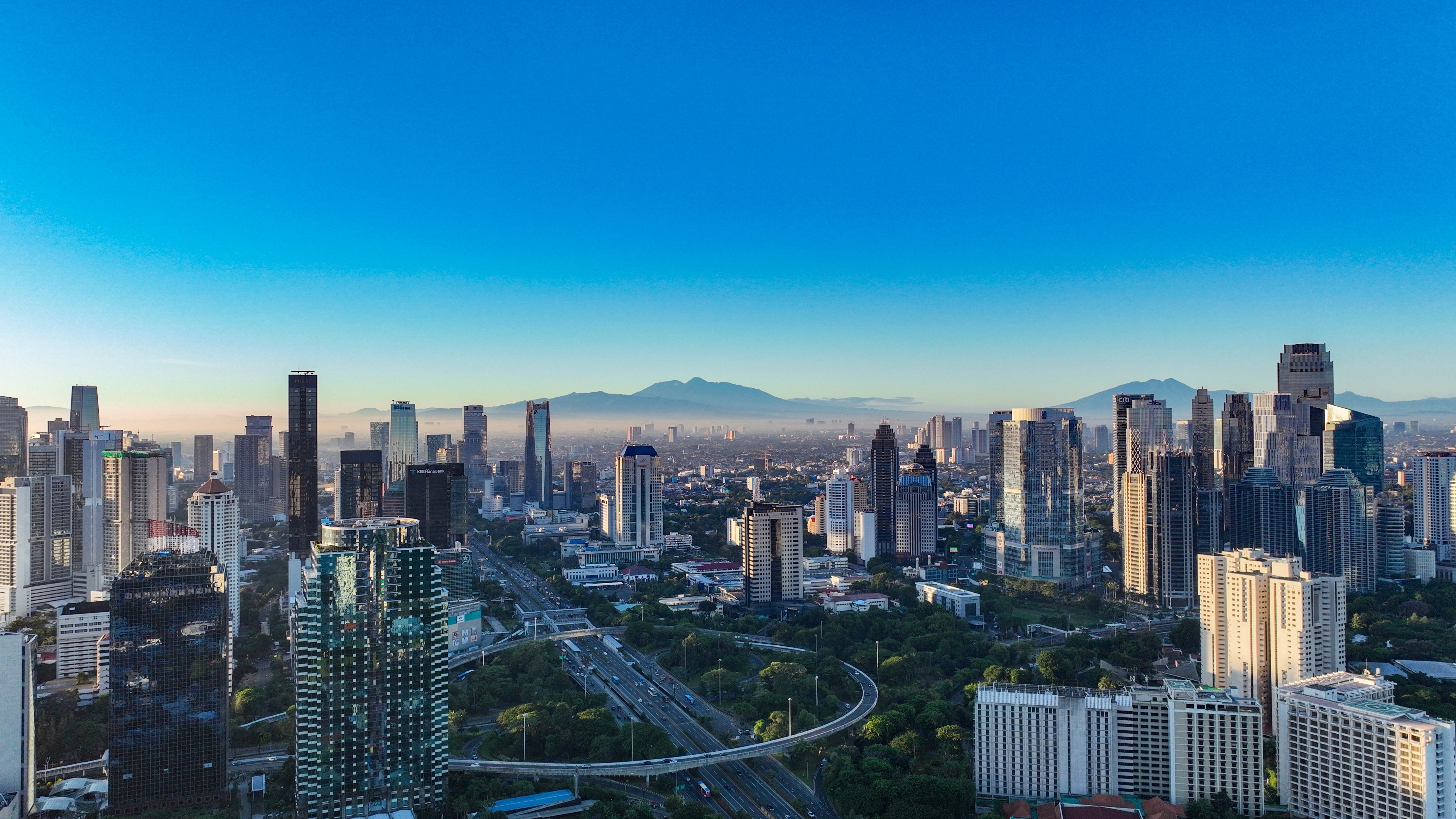 Skyline of Central Business District of Jakarta, Indonesia