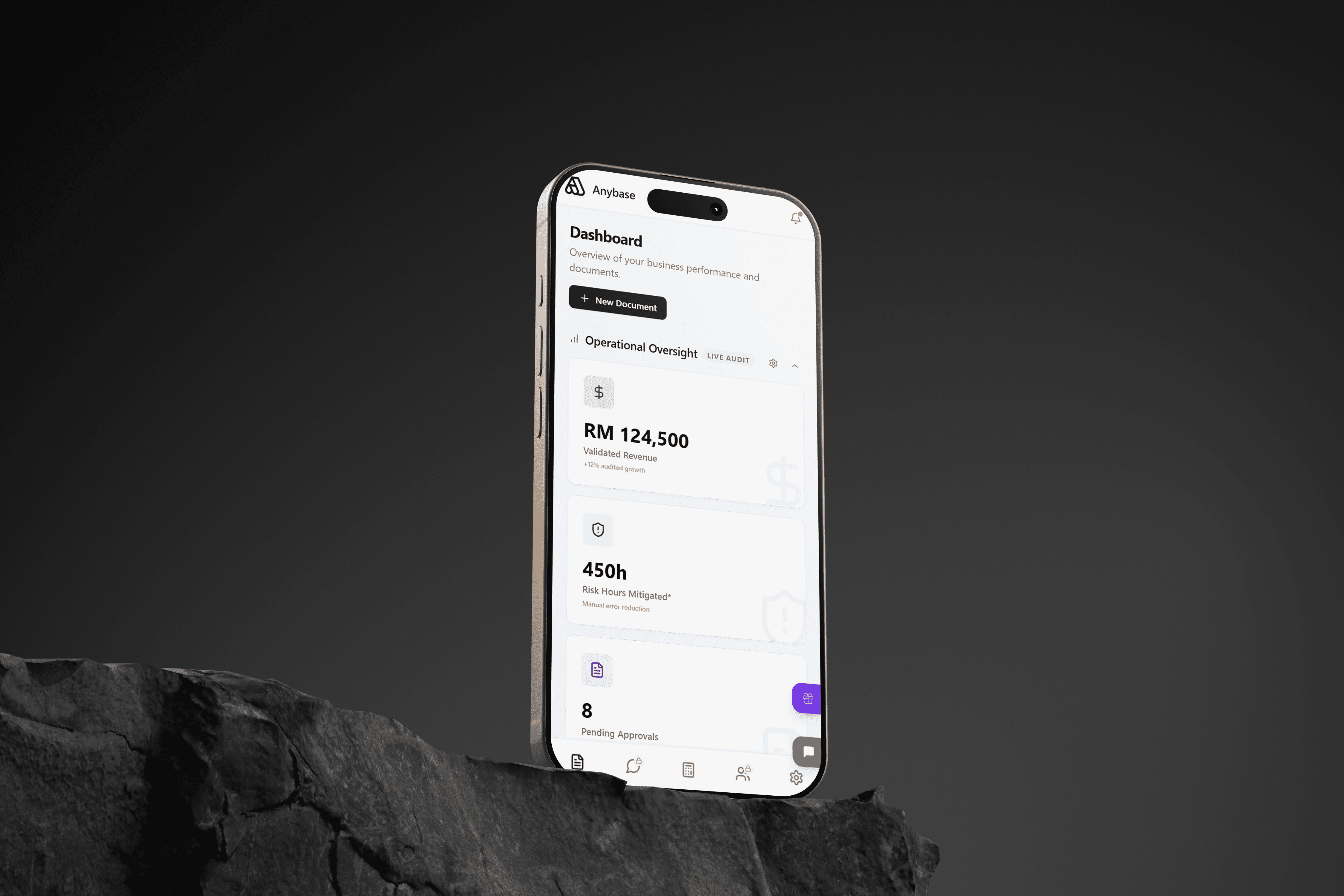 A mockup of Freelio's mobile app