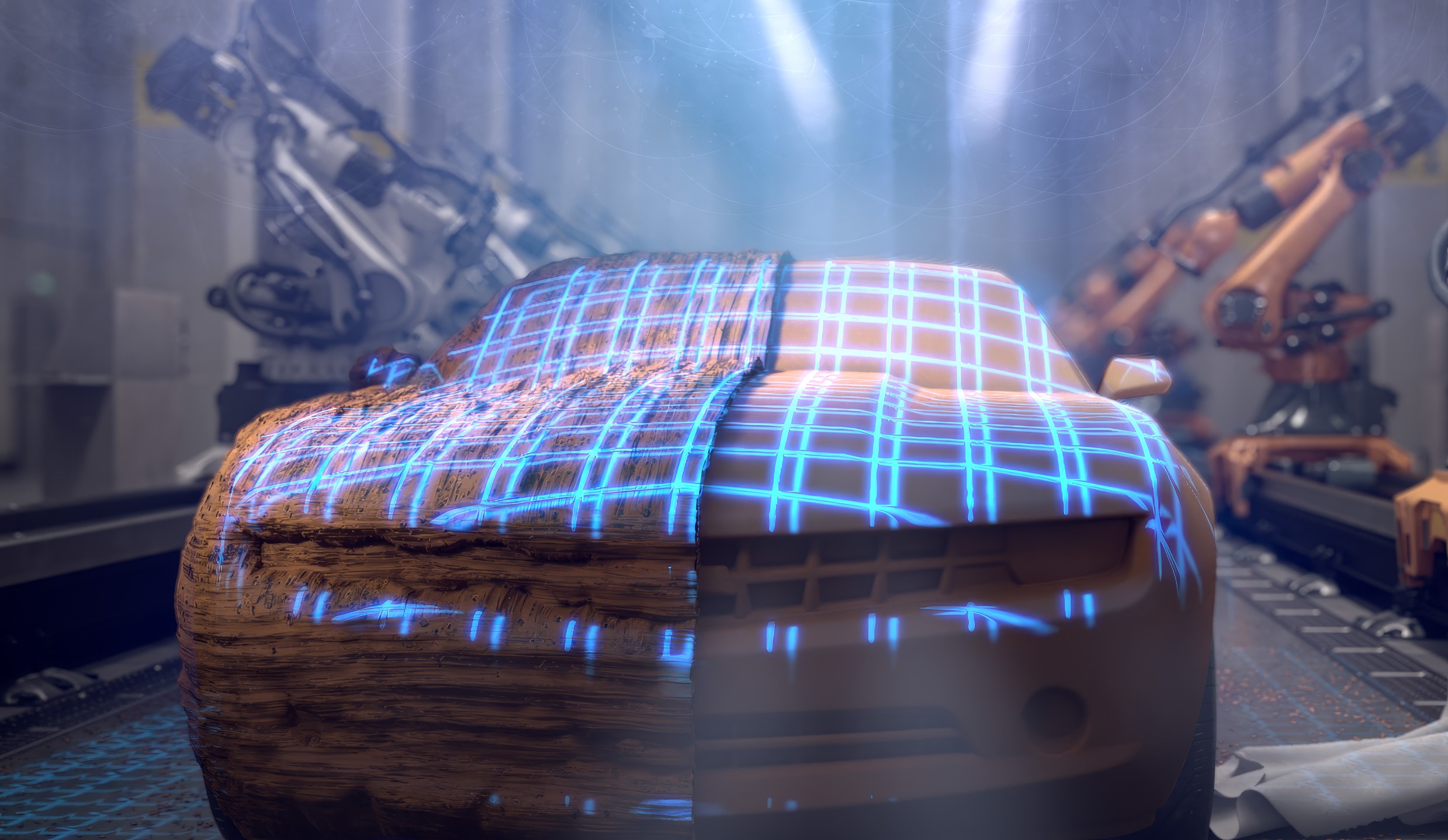 Illustrative animation of Linde MFL material flow logistics system demonstrating automated transport, pallet handling, and process connectivity.