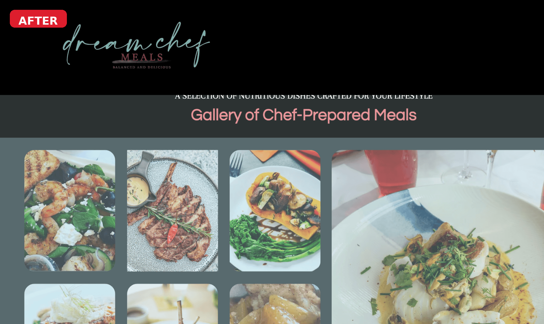 screenshot of a contact page