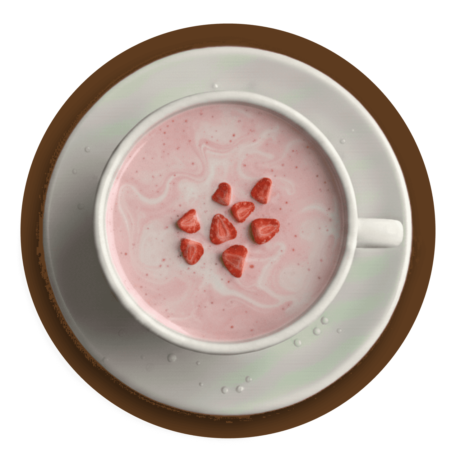Strawberry flavour sweet coffe