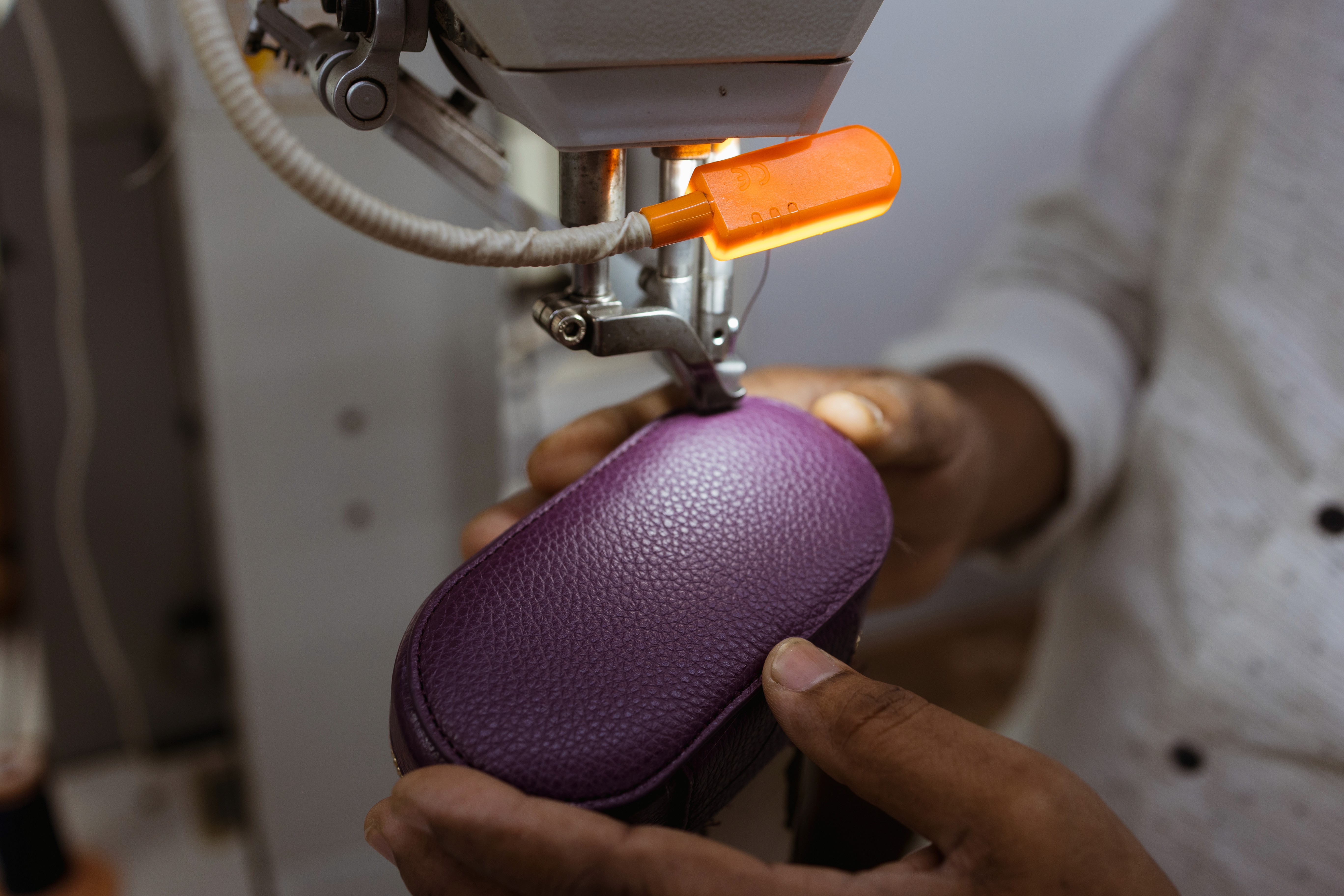 Leather stitching image