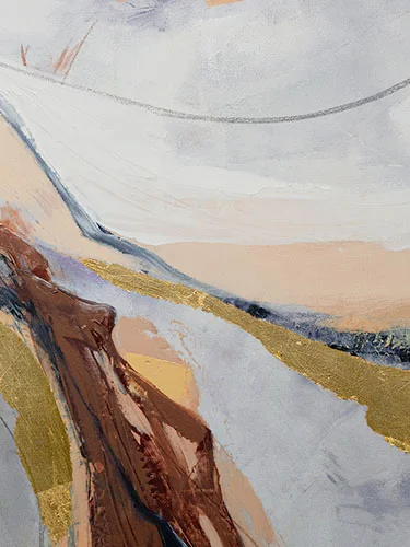 Abstract landscape painting displayed at Valley Oak Oral Surgery in Fresno, CA