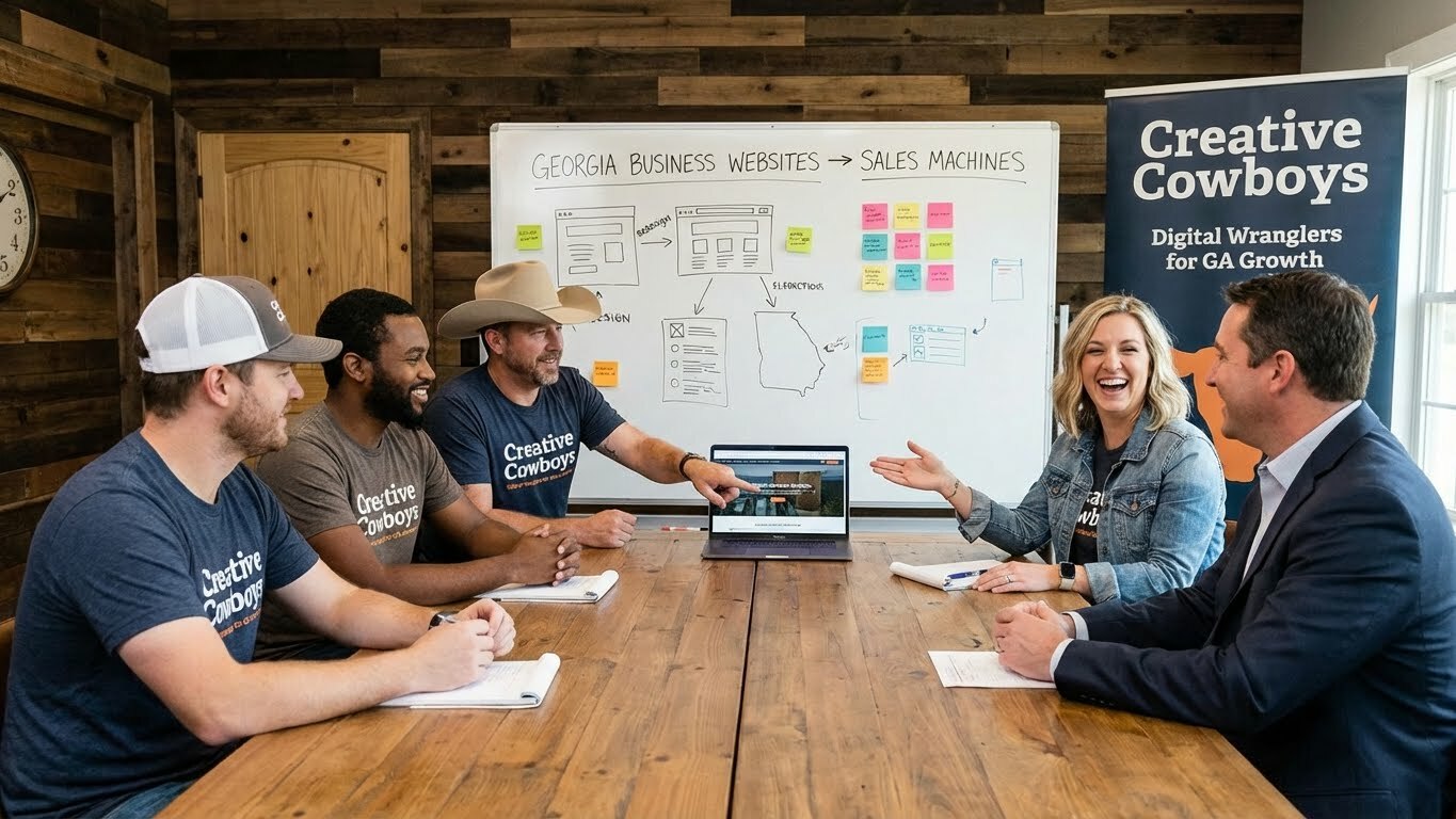 Creative Cowboys team helping Georgia businesses transform their websites into sales machines