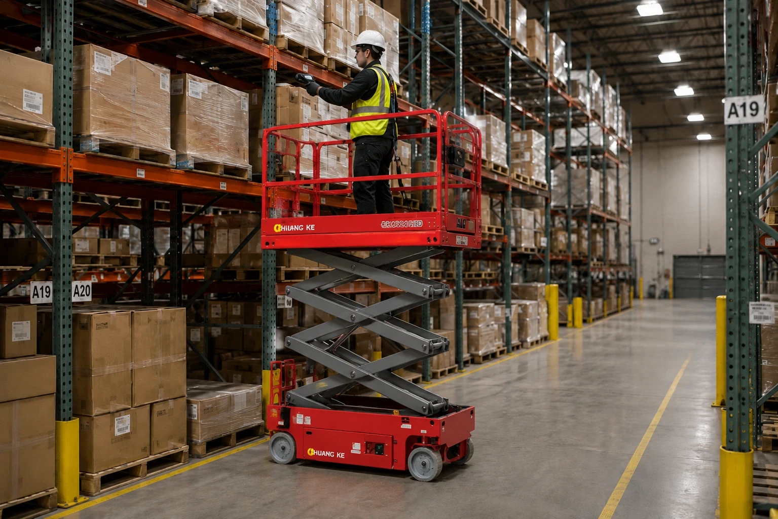 A person working in Professional Aerial Work Platform