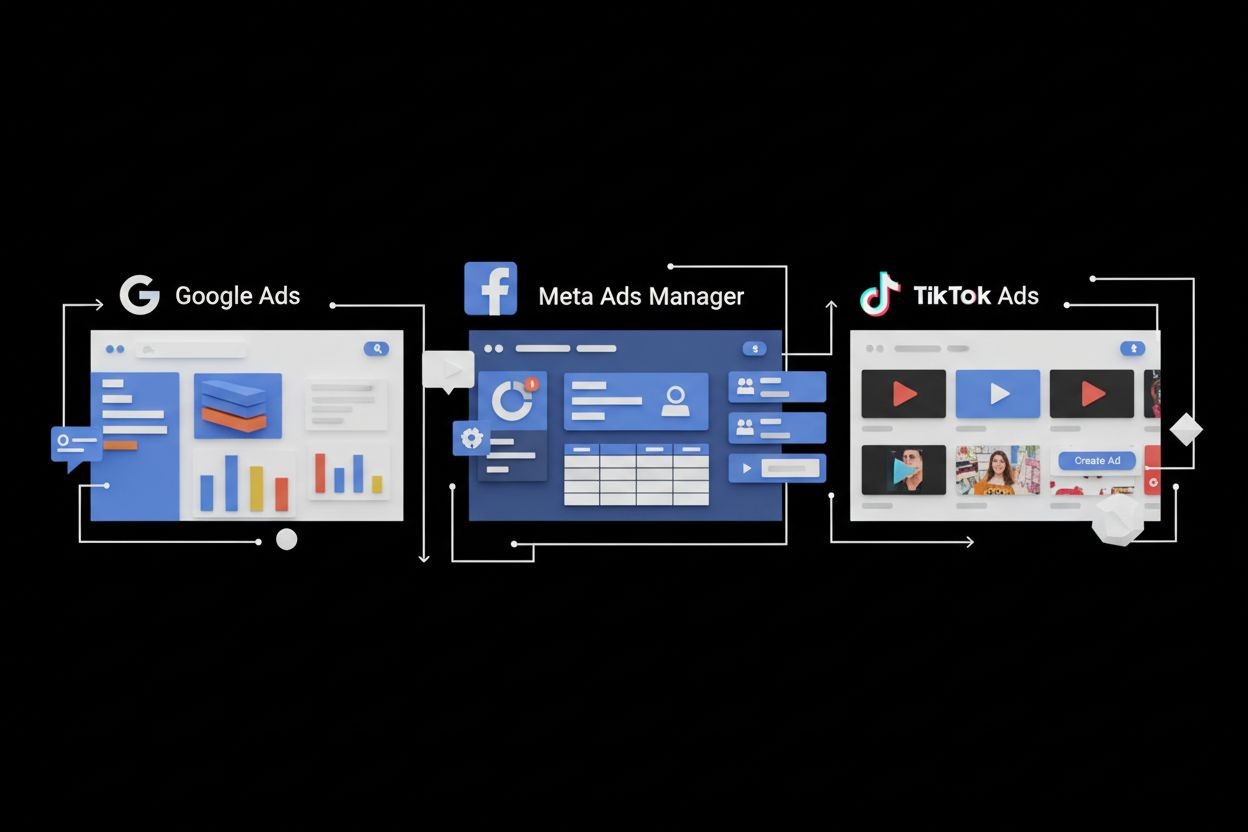 Google Meta TikTok ad platforms