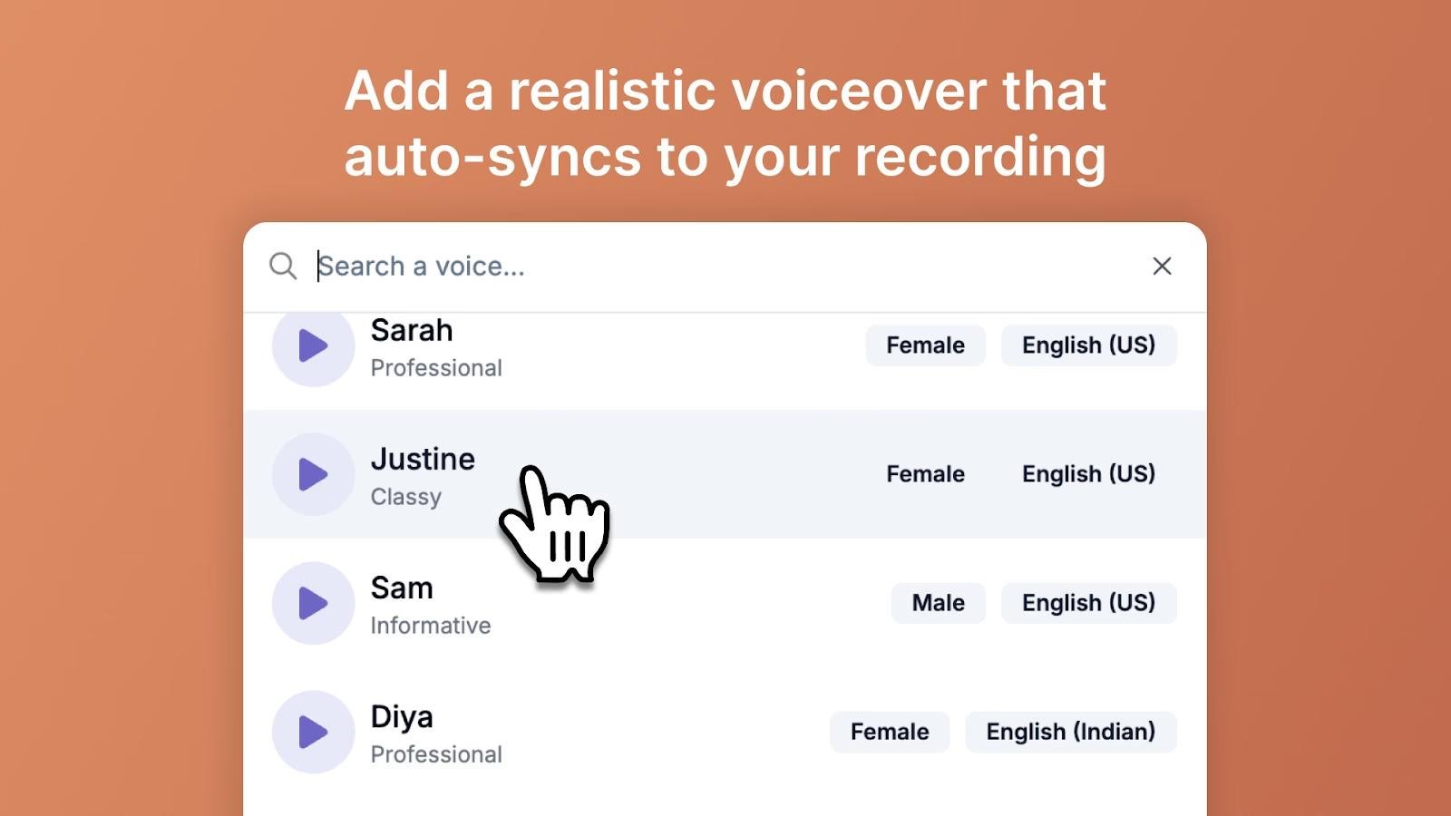 Add distinct voiceovers to your demo video&nbsp;