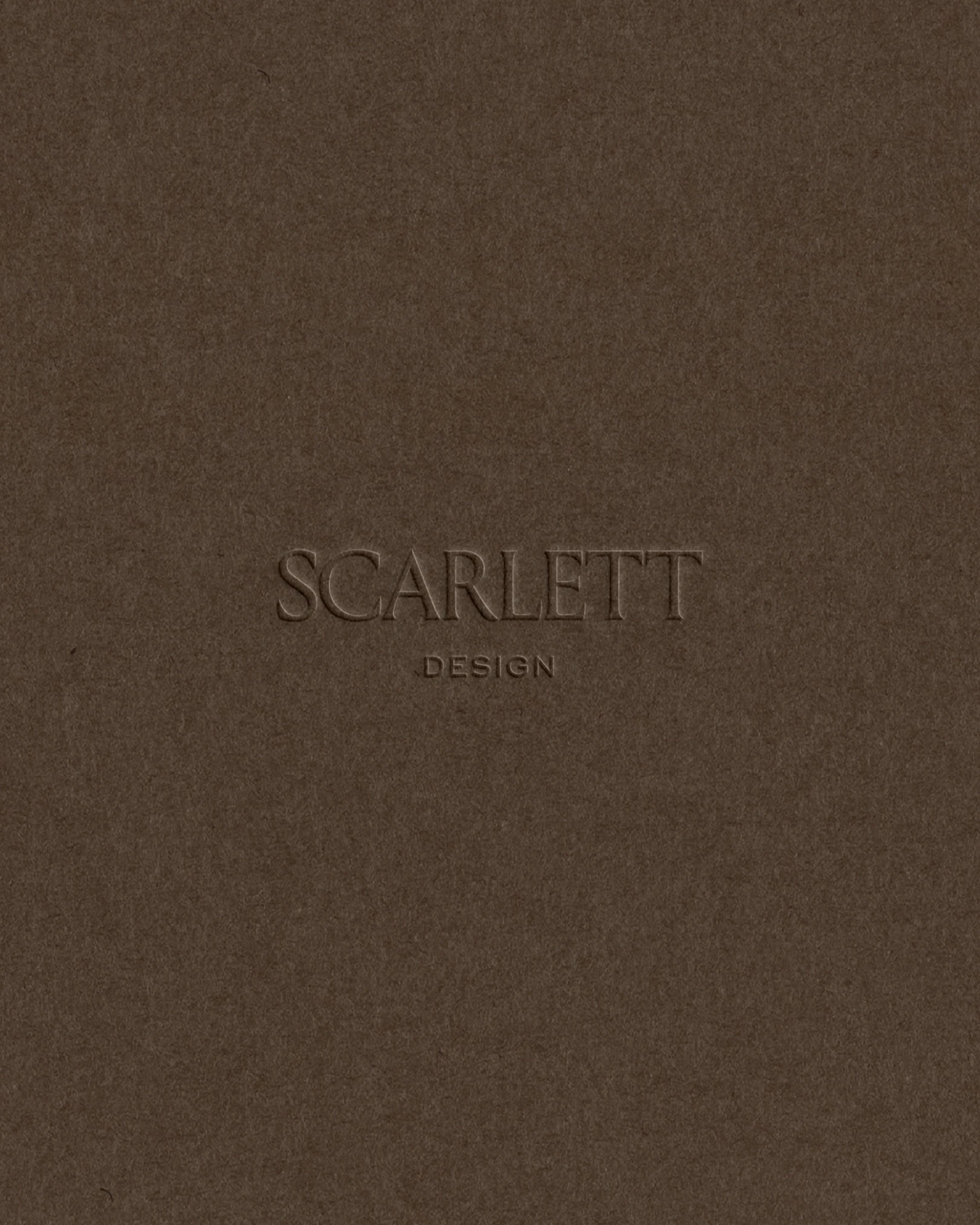 Scarlett Design stationery design featuring the brand's visual identity.