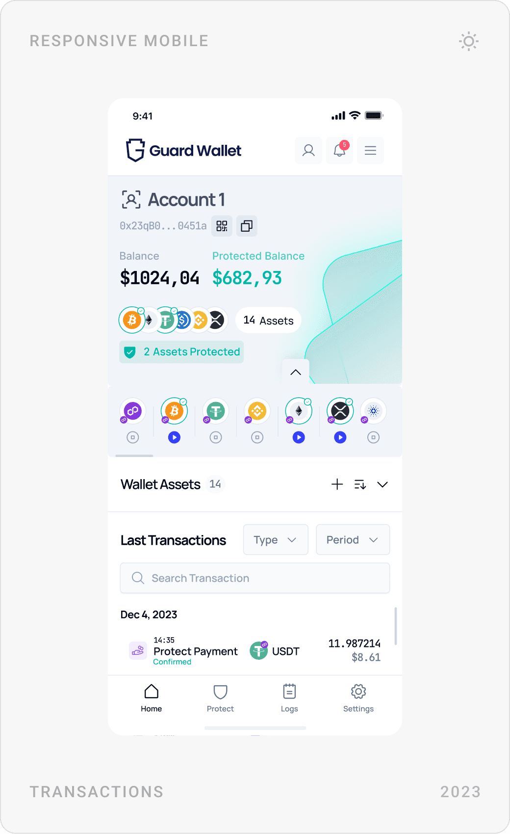 Clean Transaction History Mobile Design